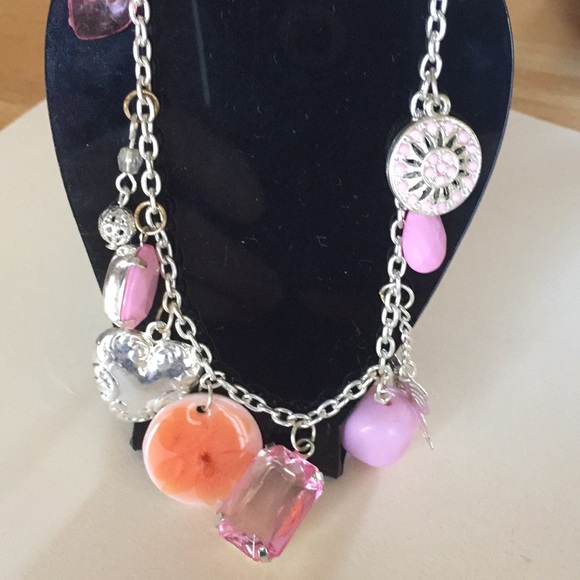 Plated brass Charm dangle necklace - Picture 2 of 6